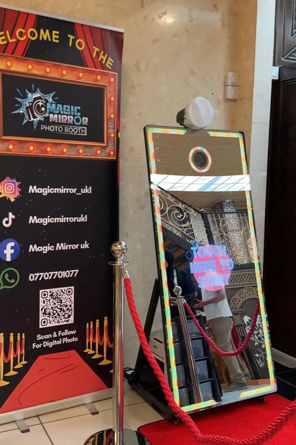 selfie mirror of magic mirror photo booth hire